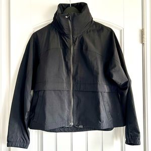NWT Lululemon Effortless Jacket, Black, Water Repellent, Stowable Hood, Size 6